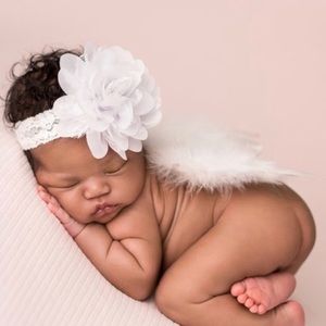 ▪️HP/Angels Chiffon Wings and Lace Headband Set